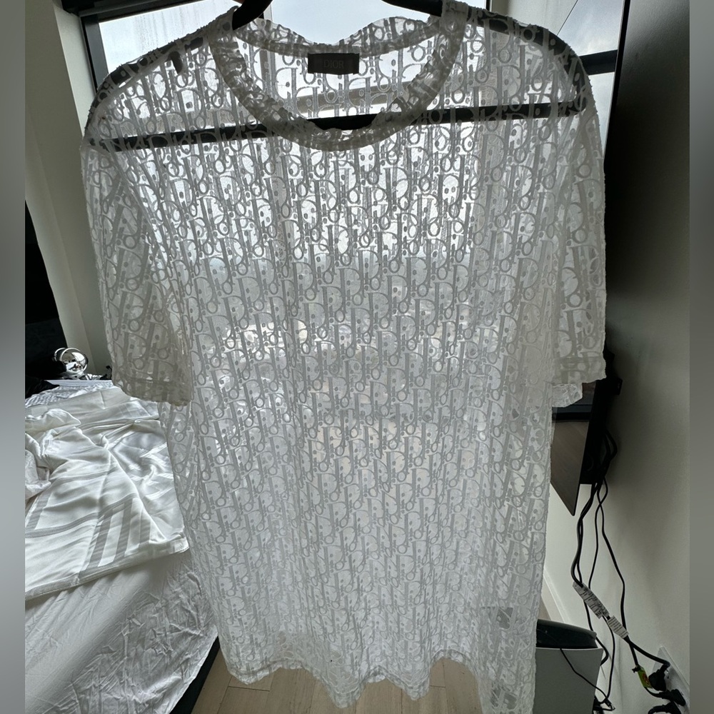 DIOR OBLIQUE MESH T SHIRT